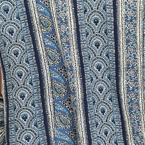 Anthropologie Maeve Paisley Bandana Patchwork Motif Midi Knee Length Dress, Sz 2 - Picture 8 of 11